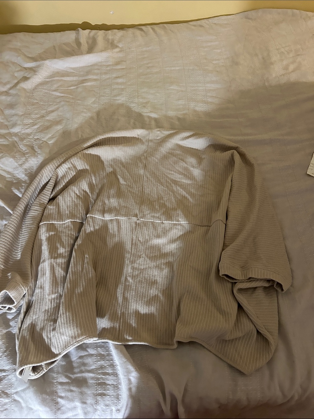 Free People Beige Ribbed Open Cardigan - Picture 2 of 2